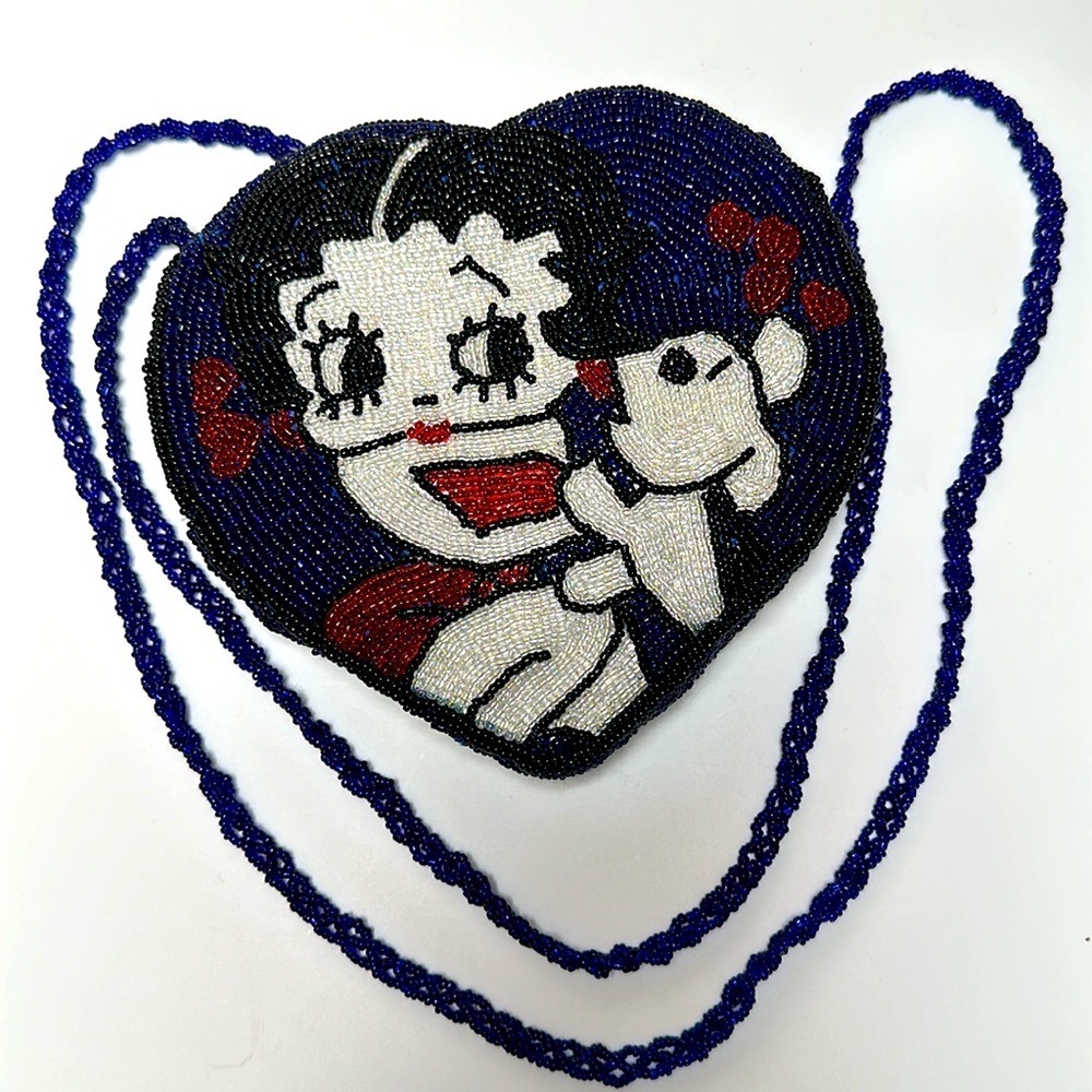 BETTY BOOP Y2K NEVER used, hand beaded front & back with her little dog …